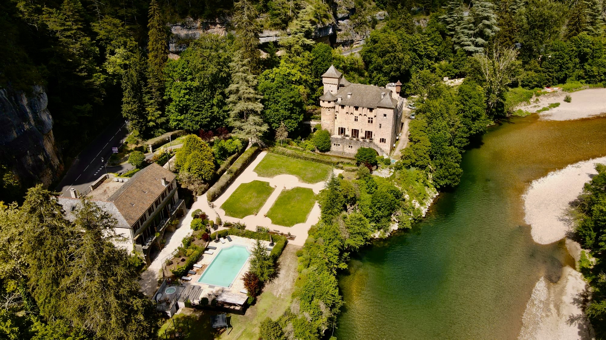 Chateau De La Caze in Sainte-Énimie, France